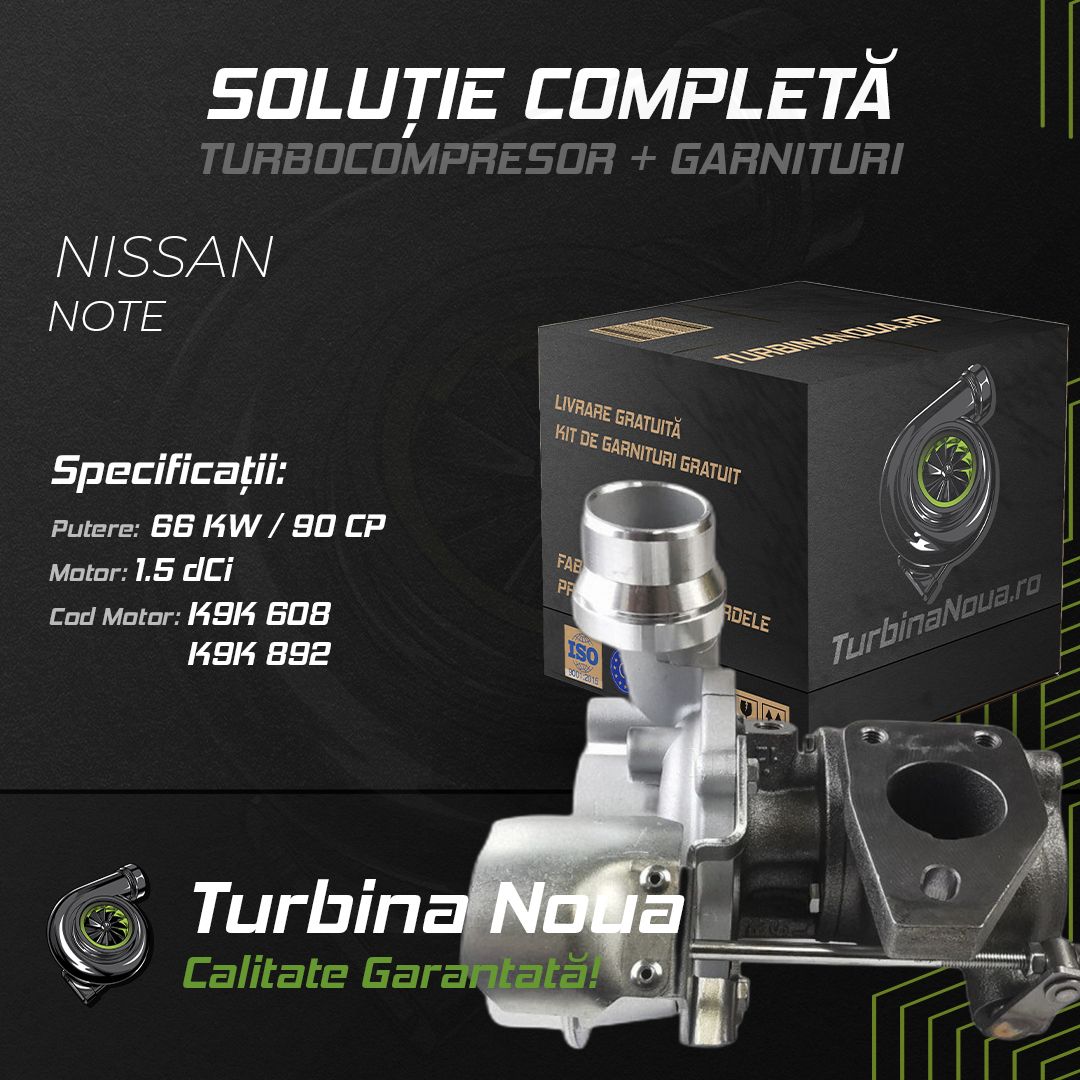 Turbina NISSAN NOTE 1.5 dCi 66 KW / 90 CP Noua - Image 2