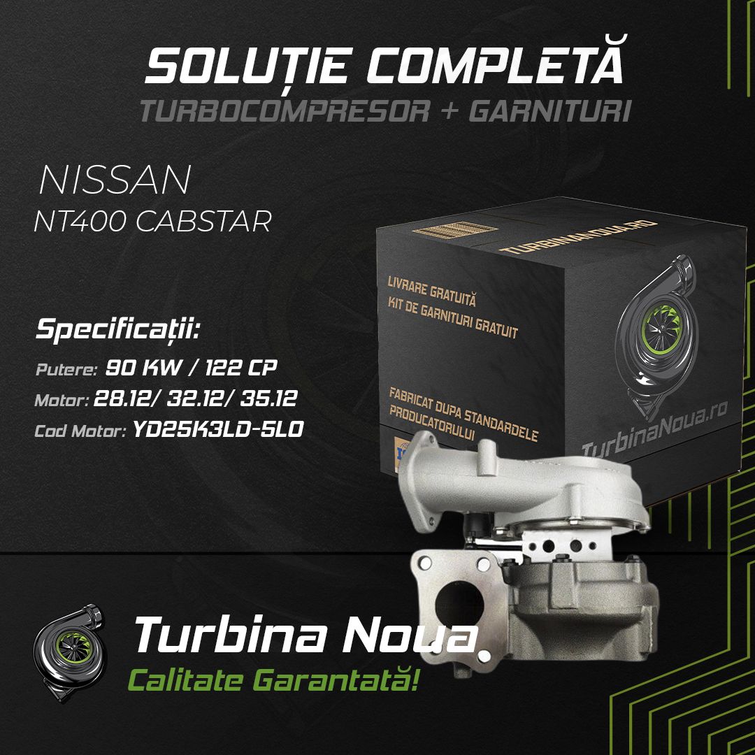 Turbina NISSAN NT400 CABSTAR 28.12; 32.12; 35.12 90 KW / 122 CP Noua - Image 2