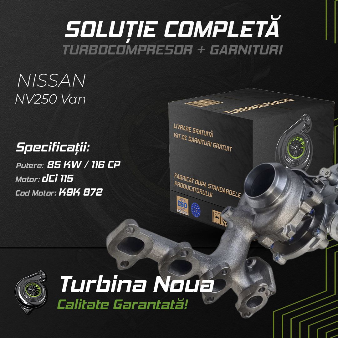 Turbina NISSAN NV250 Van dCi 115 85 KW / 116 CP Noua - Image 2