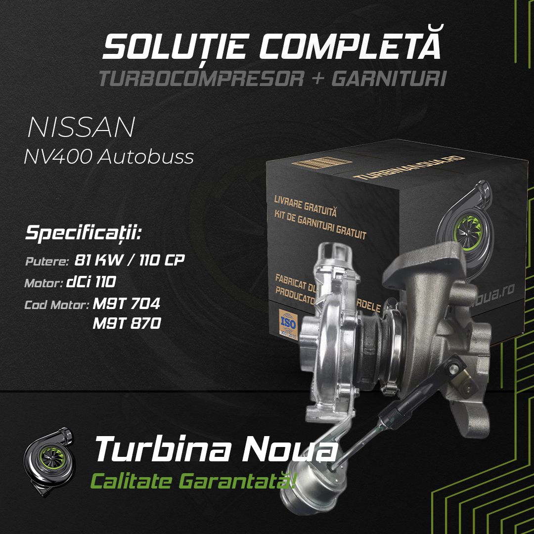 Turbina NISSAN NV400 Autobuss dCi 110 81 KW / 110 CP Noua - Image 2