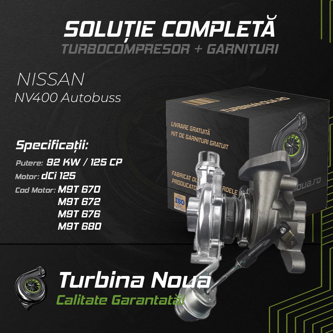 Turbina NISSAN NV400 Autobuss dCi 125 92 KW / 125 CP Noua - Image 2