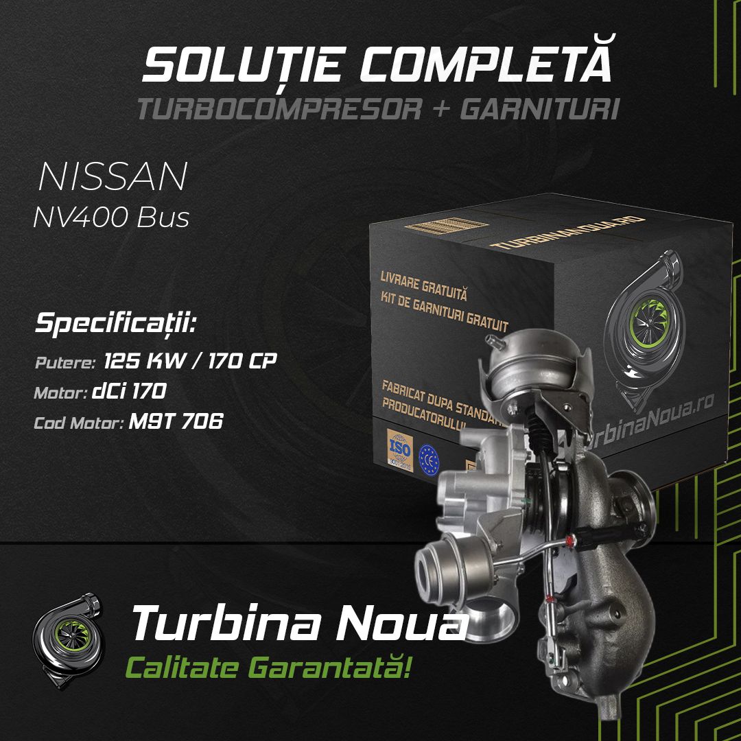 Turbina NISSAN NV400 Bus dCi 170 125 KW / 170 CP Noua - Image 2