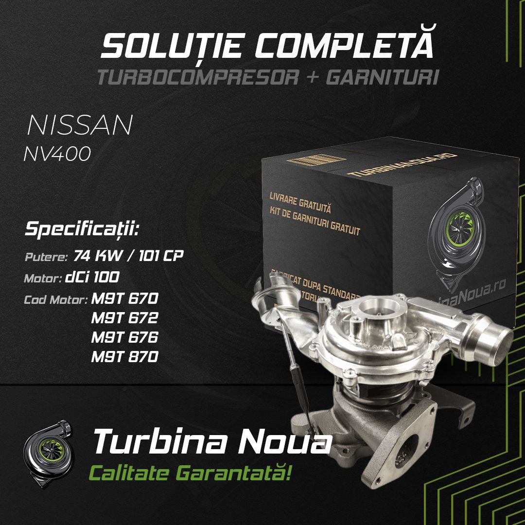 Turbina NISSAN NV400 dCi 100 74 KW / 101 CP Noua - Image 2