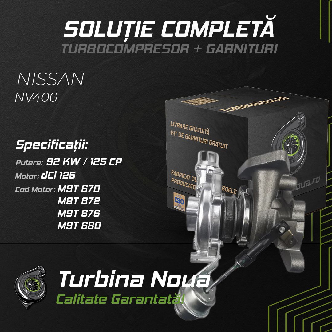 Turbina NISSAN NV400 dCi 125 92 KW / 125 CP Noua - Image 2