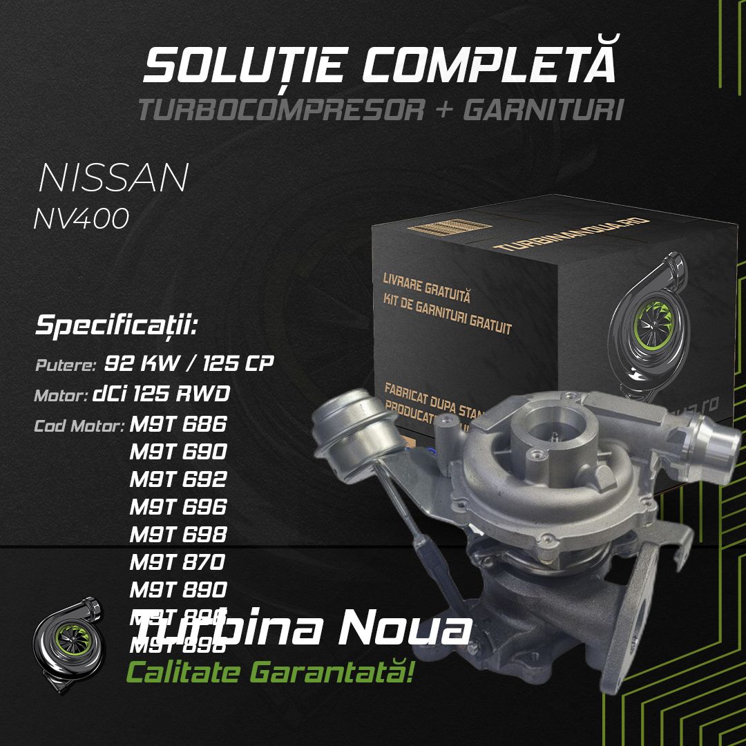 Turbina NISSAN NV400 dCi 125 RWD 92 KW / 125 CP Noua - Image 2