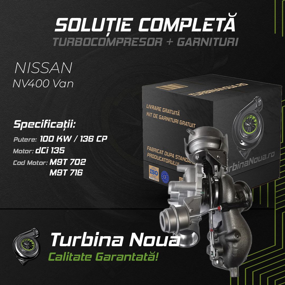Turbina NISSAN NV400 Van dCi 135 100 KW / 136 CP Noua - Image 2