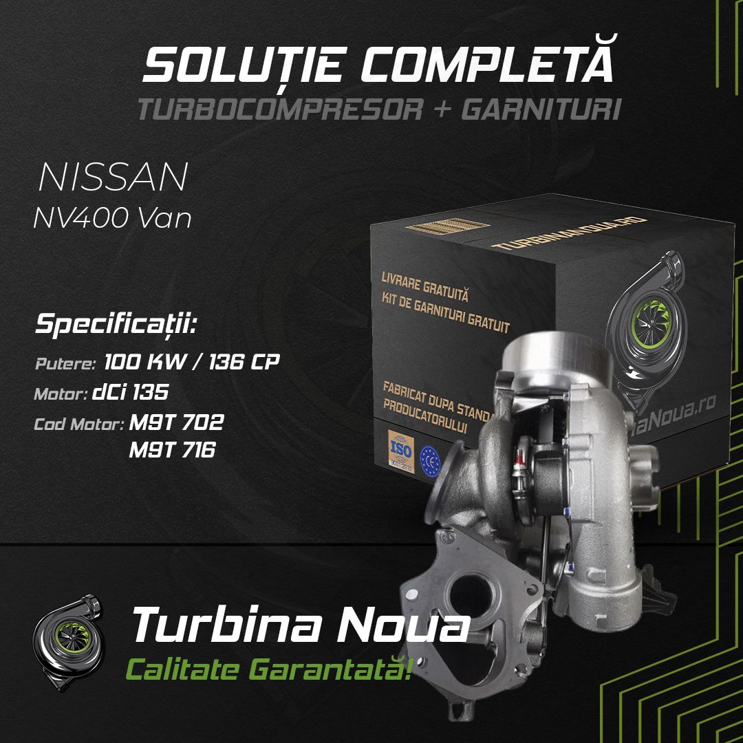 Turbina NISSAN NV400 Van dCi 135 100 KW / 136 CP Noua - Image 2