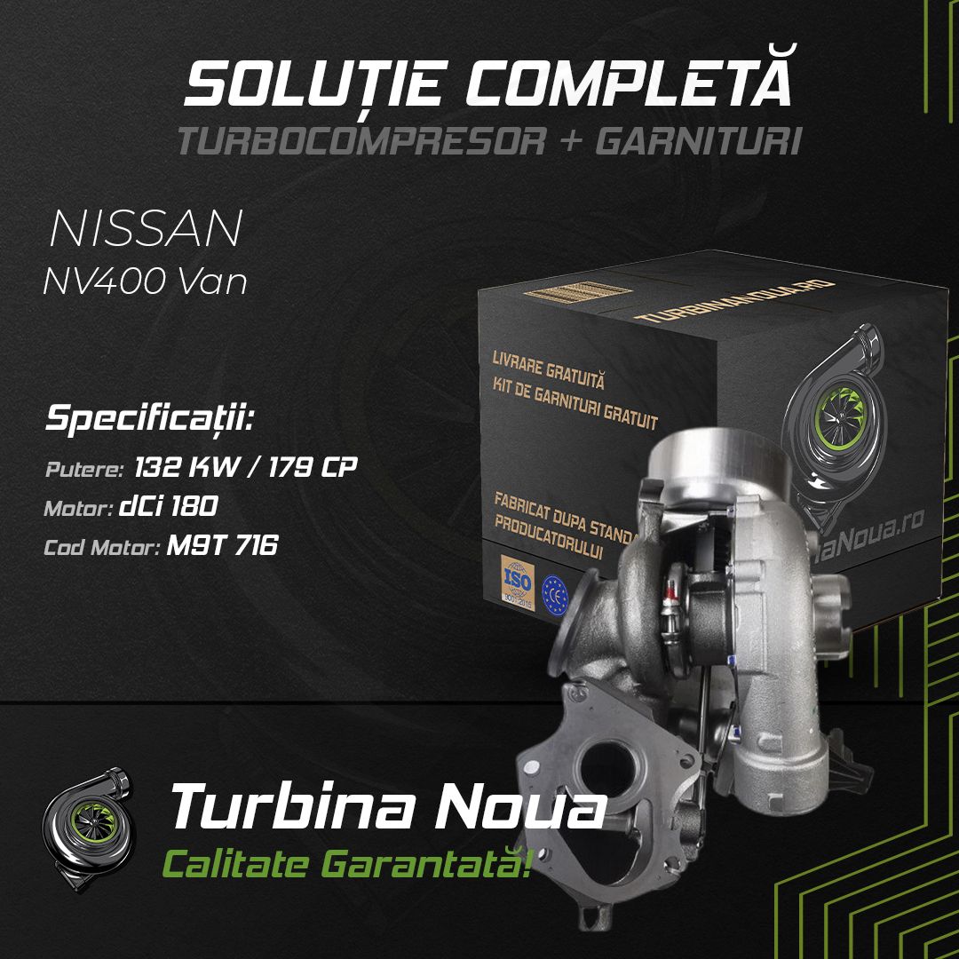 Turbina NISSAN NV400 Van dCi 180 132 KW / 179 CP Noua - Image 2