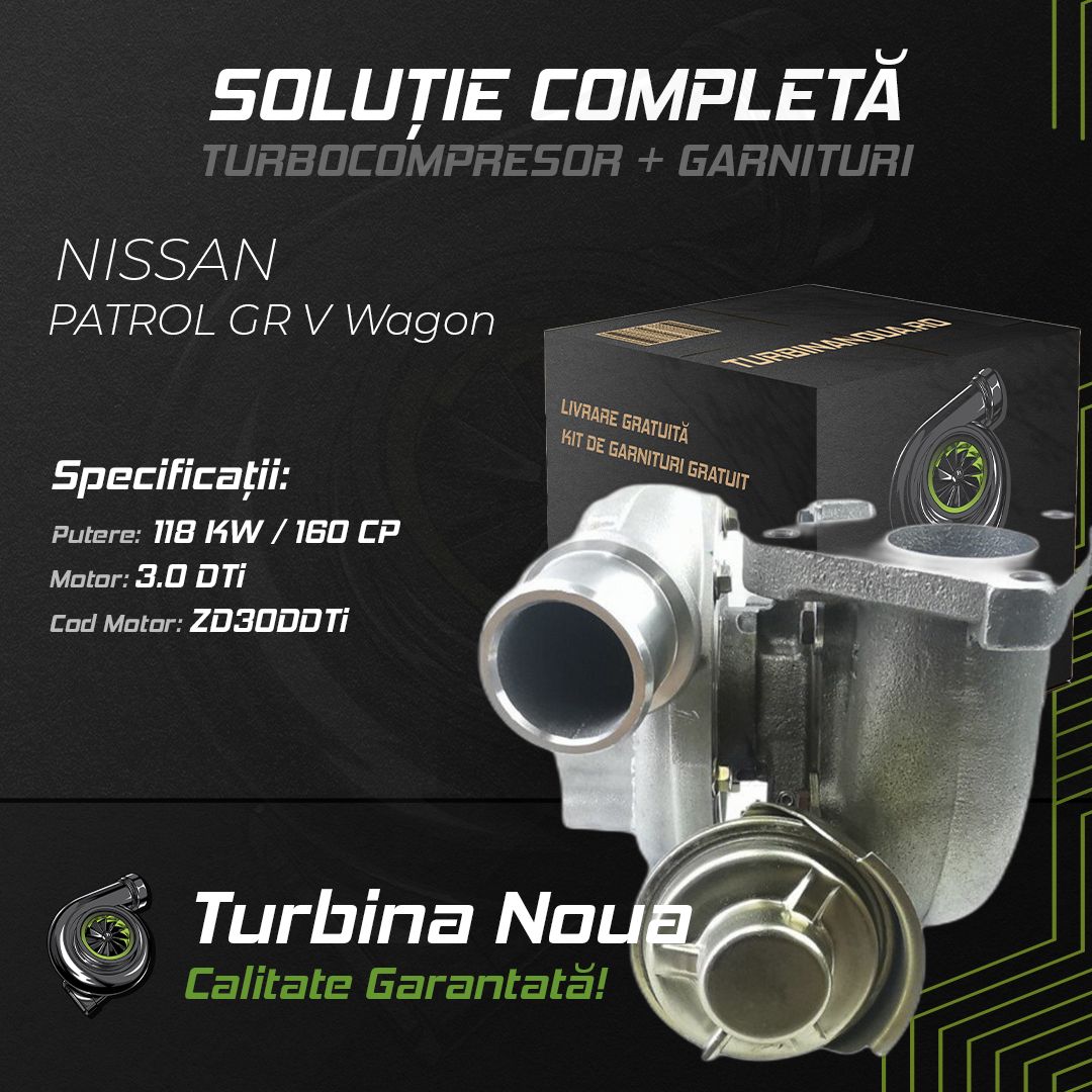 Turbina NISSAN PATROL GR V Wagon 3.0 DTi 118 KW / 160 CP Noua - Image 2