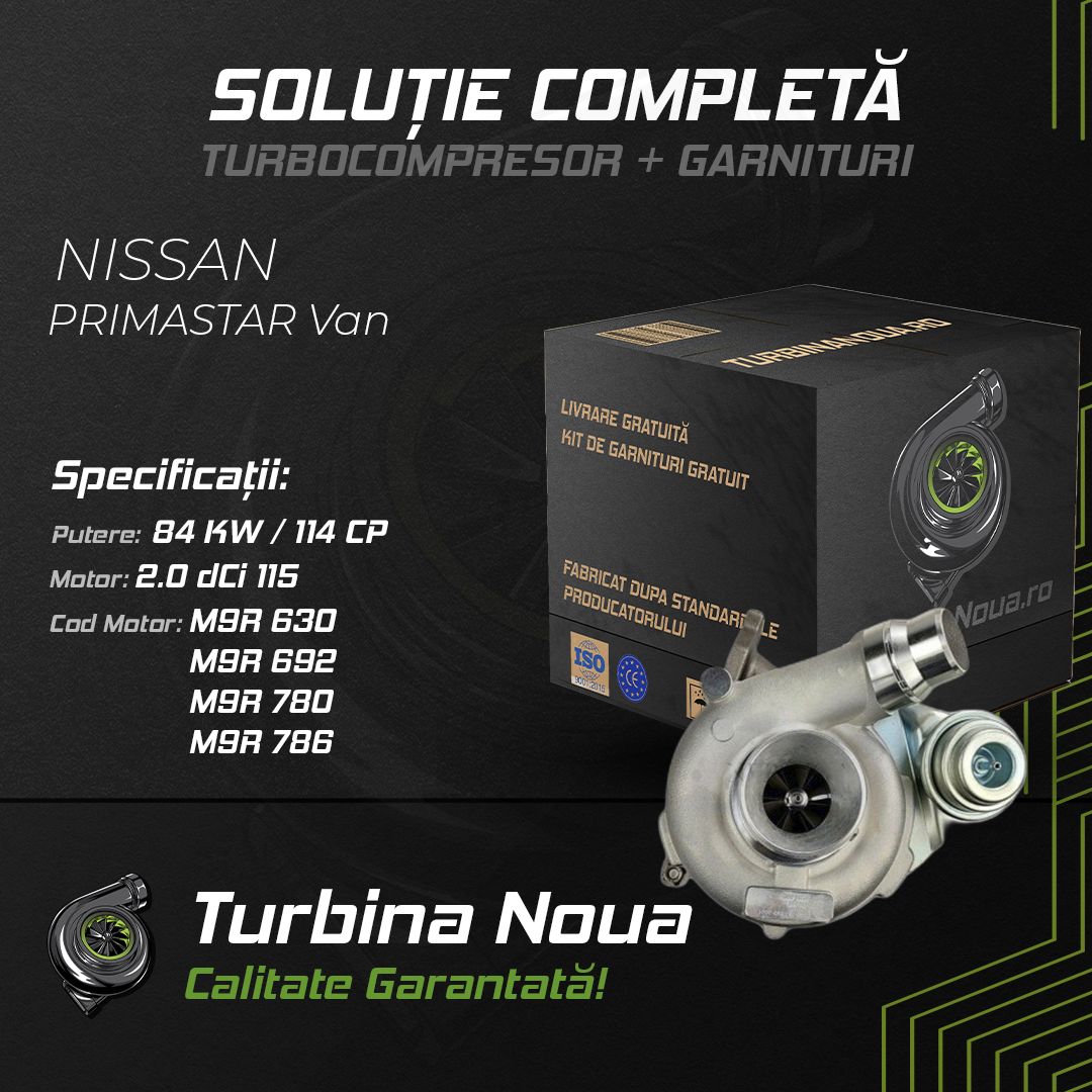 Turbina NISSAN PRIMASTAR Van 2.0 dCi 115 84 KW / 114 CP Noua - Image 2