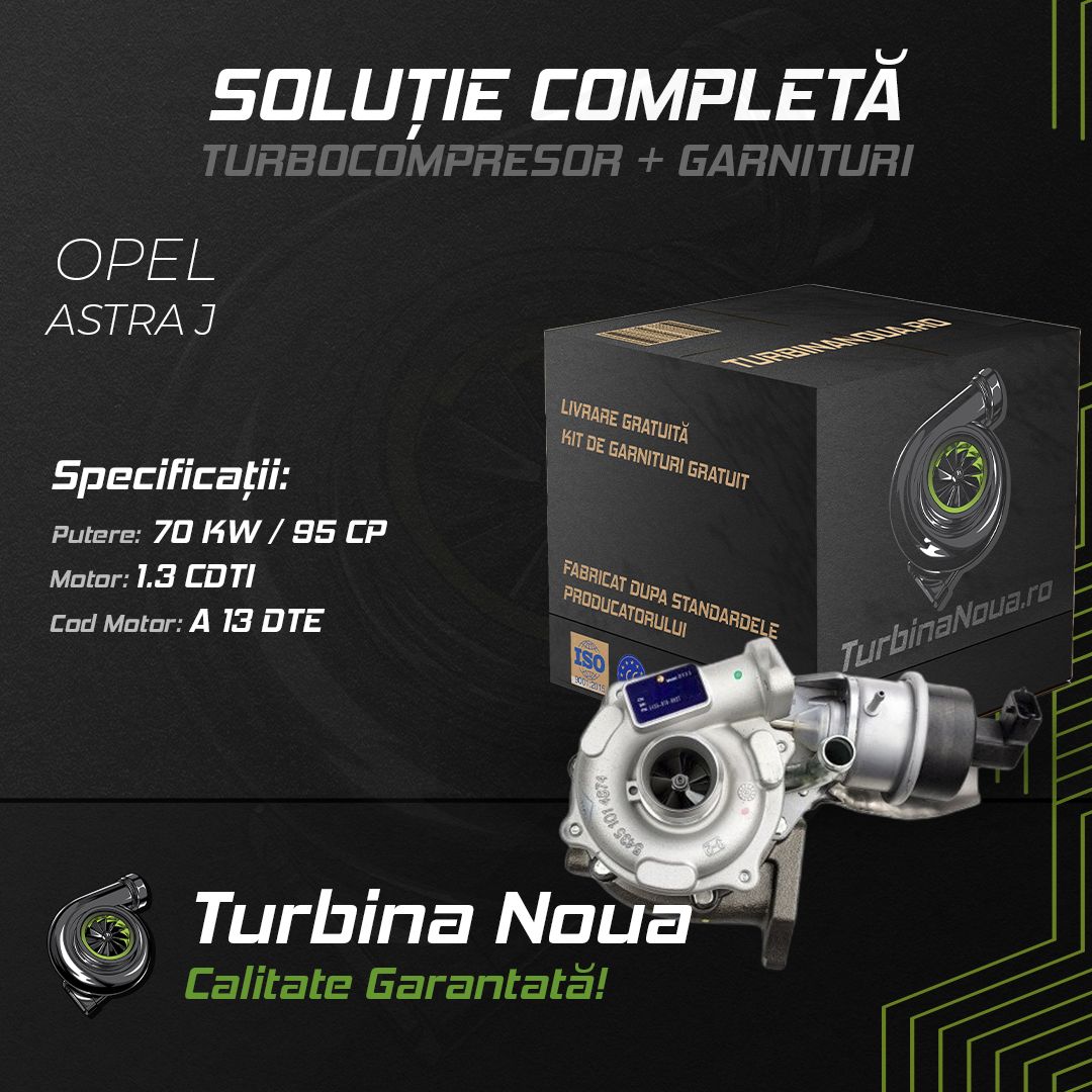 Turbina OPEL ASTRA J 1.3 CDTI 70 KW / 95 CP Noua - Image 2