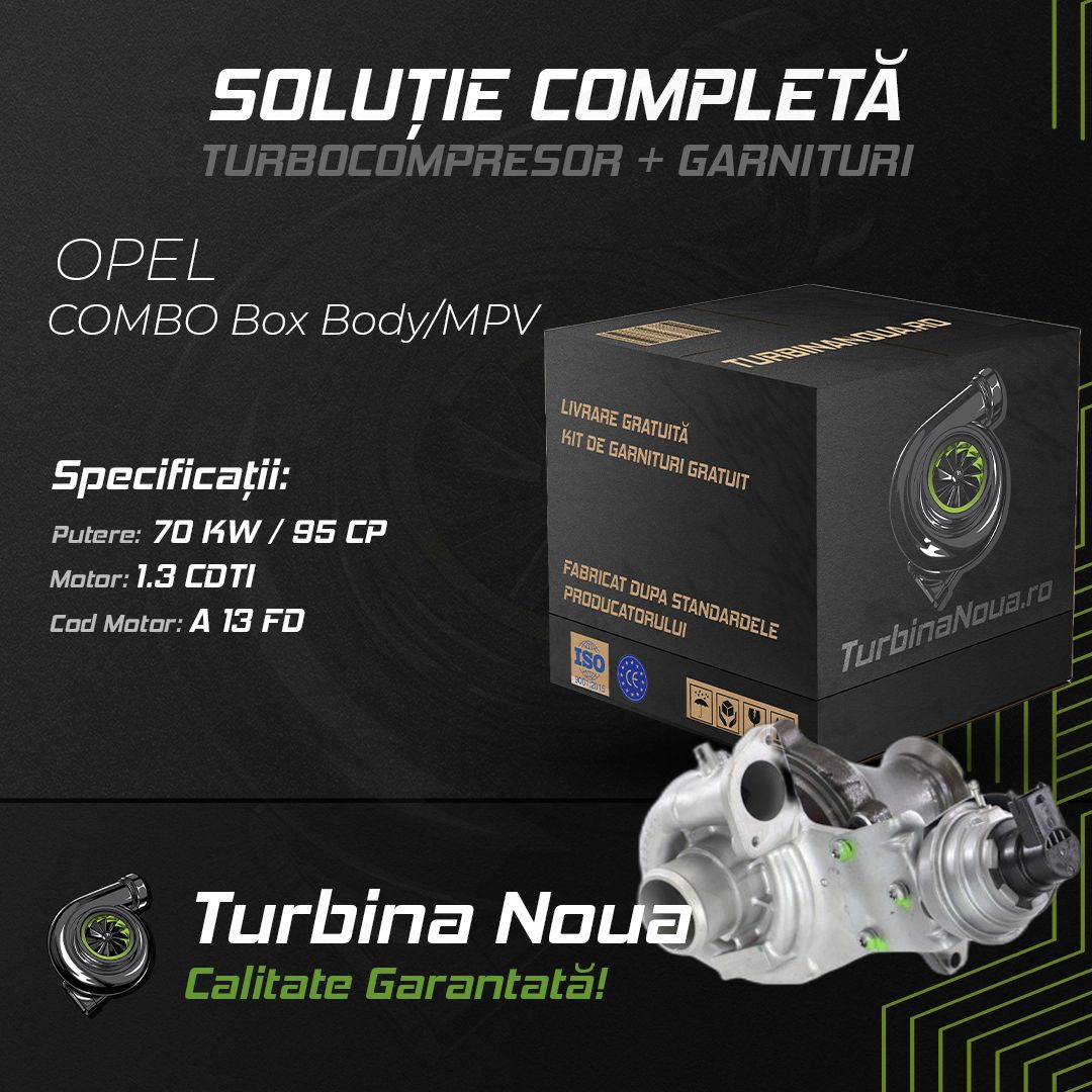Turbina OPEL COMBO Box Body/MPV 1.3 CDTI 70 KW / 95 CP Noua - Image 2