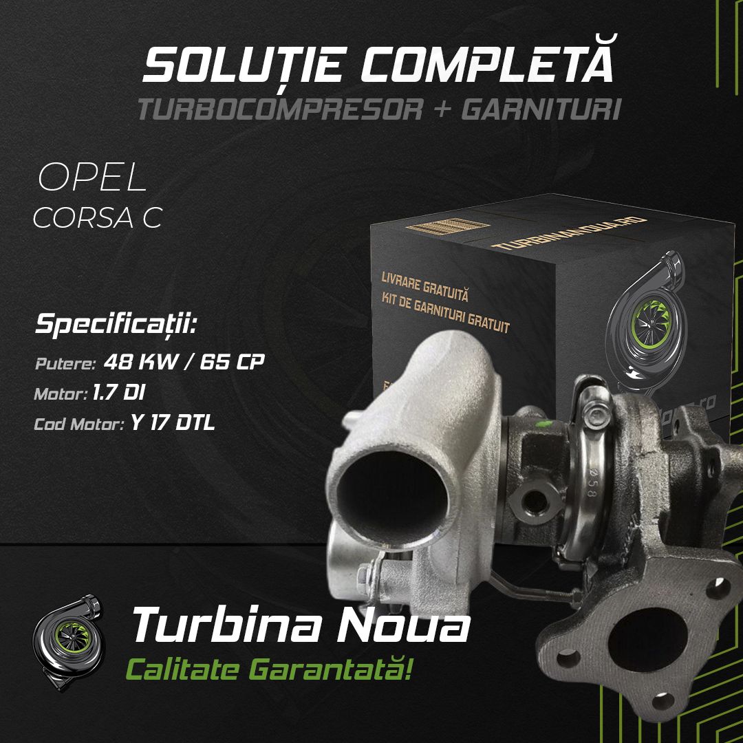 Turbina OPEL CORSA C 1.7 DI 48 KW / 65 CP Noua - Image 2