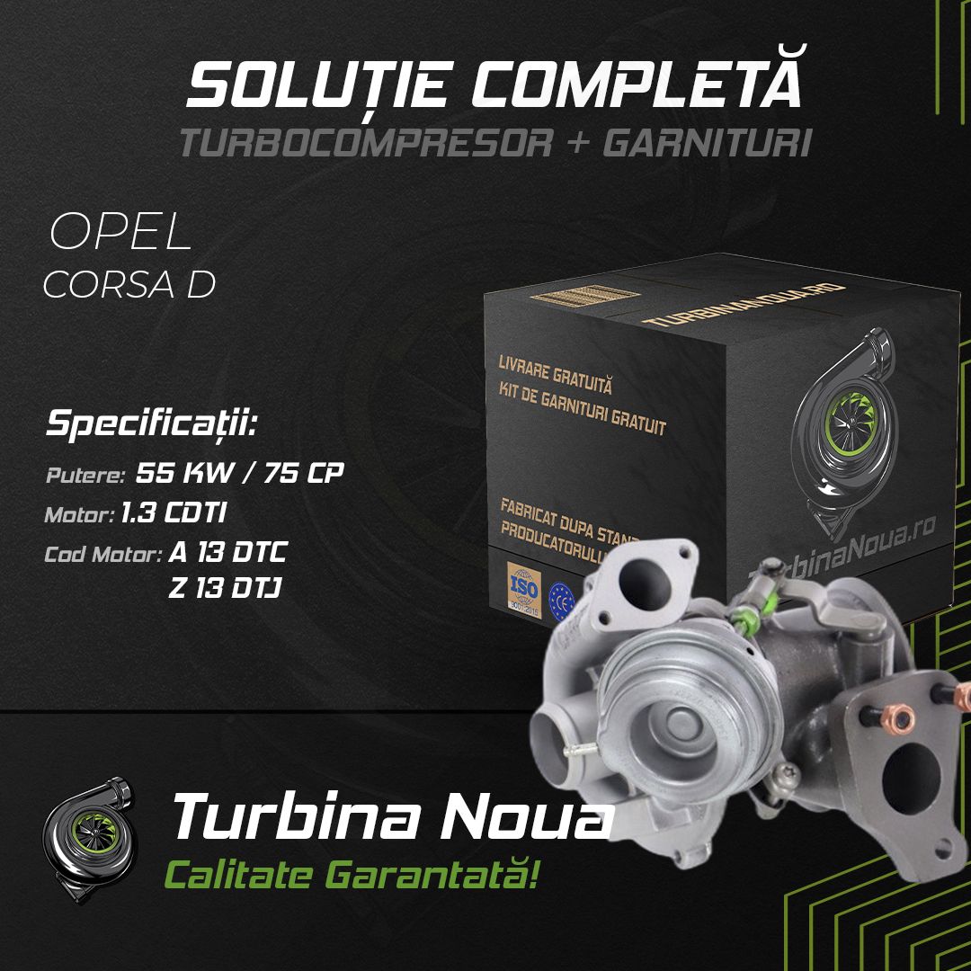 Turbina OPEL CORSA D 1.3 CDTI 55 KW / 75 CP Noua - Image 2