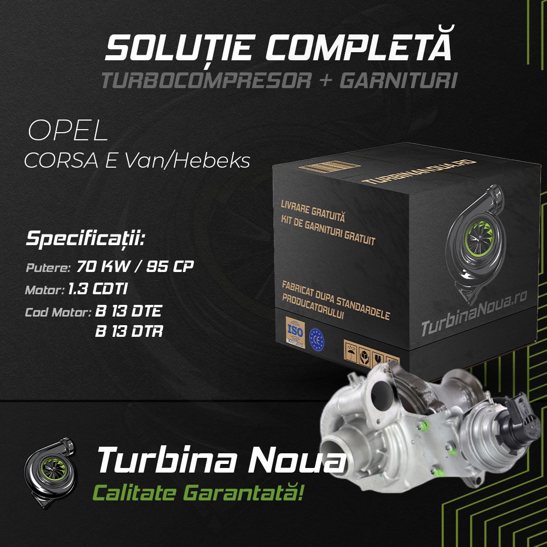 Turbina OPEL CORSA E Van/Hebeks 1.3 CDTI 70 KW / 95 CP Noua - Image 2