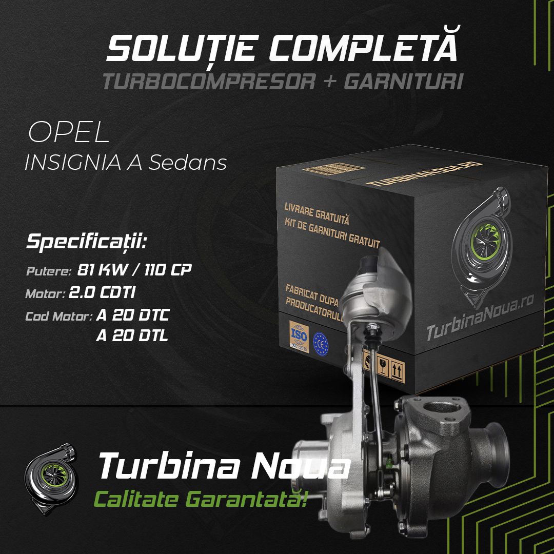 Turbina OPEL INSIGNIA A Sedans 2.0 CDTI 81 KW / 110 CP Noua - Image 2