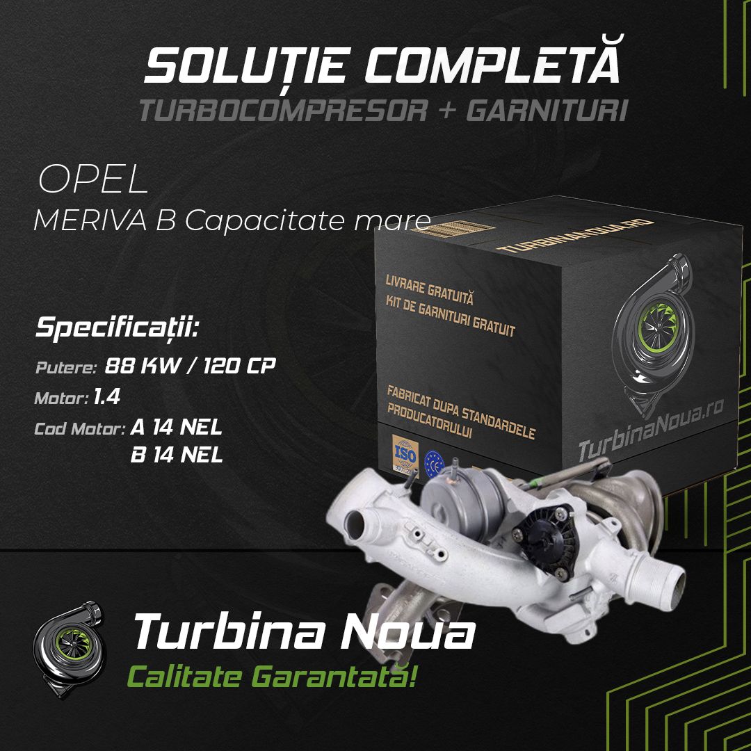 Turbina OPEL MERIVA B Capacitate mare 1.4 88 KW / 120 CP Noua - Image 2
