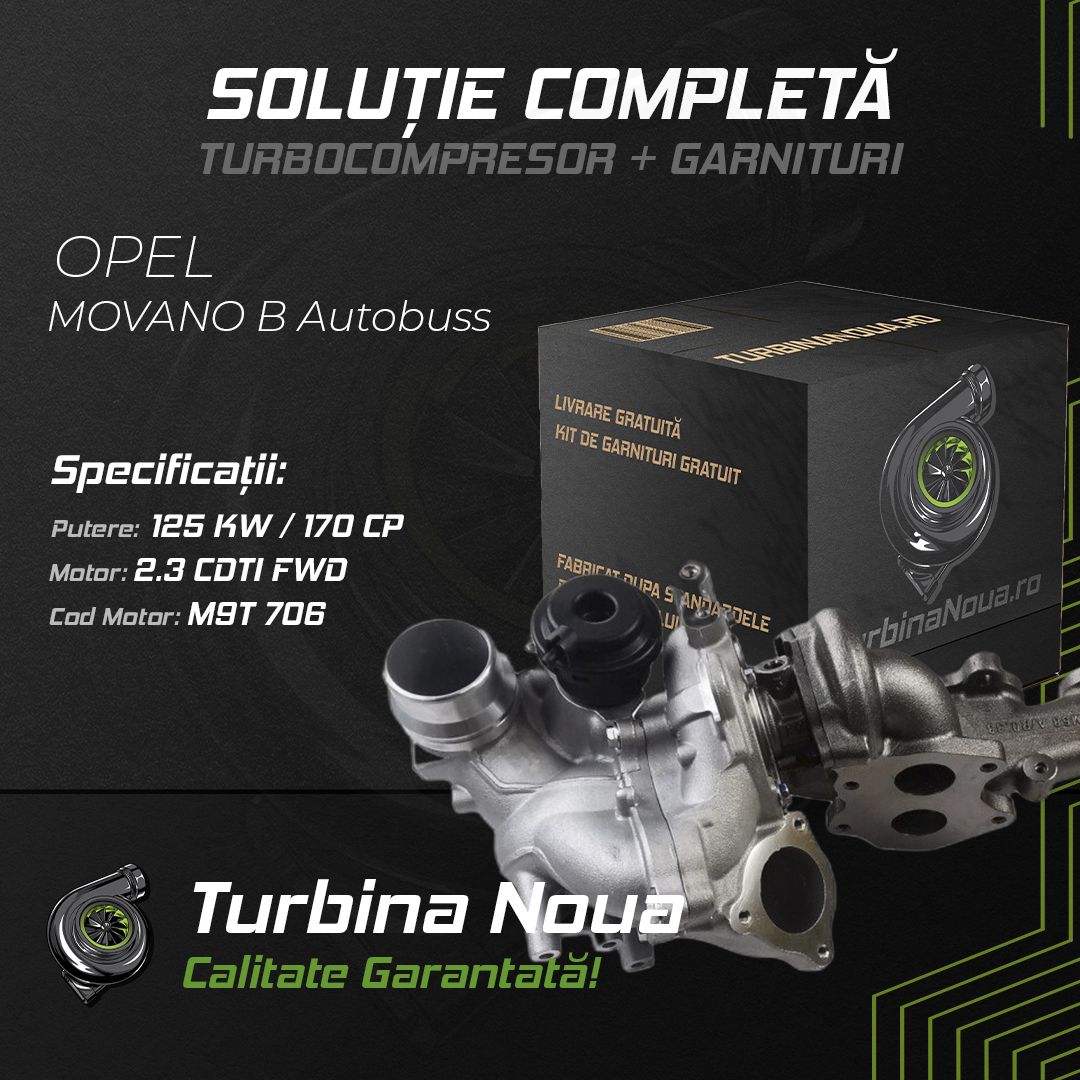 Turbina OPEL MOVANO B Autobuss 2.3 CDTI FWD 125 KW / 170 CP Noua - Image 2