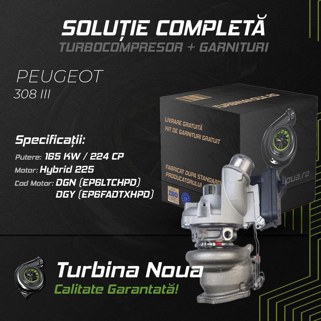 Turbina PEUGEOT 308 III Hybrid 225 165 KW / 224 CP Noua - Image 2