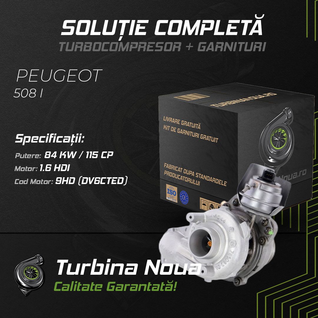 Turbina PEUGEOT 508 I 1.6 HDi 84 KW / 115 CP Noua - Image 2
