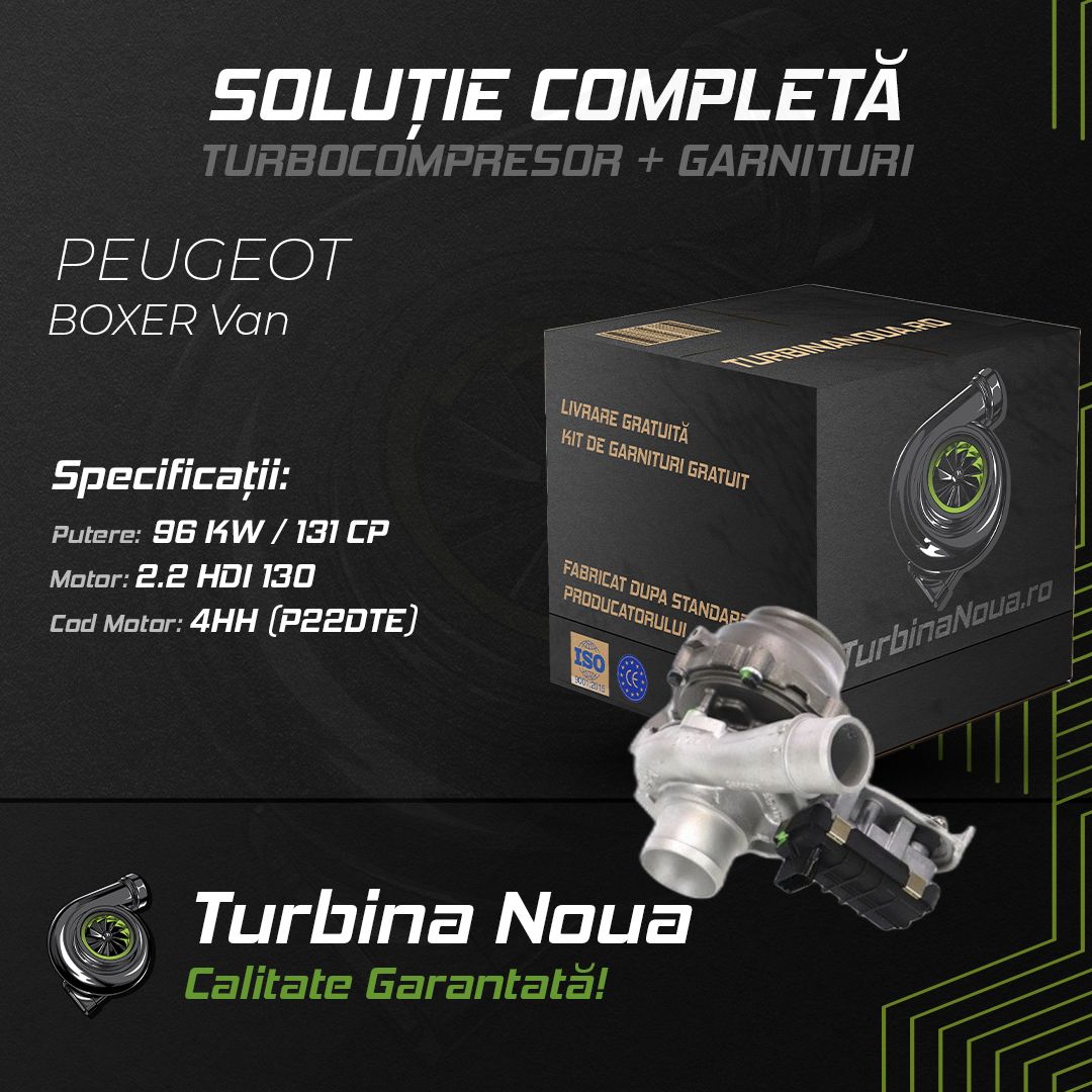 Turbina PEUGEOT BOXER Van 2.2 HDi 130 96 KW / 131 CP Noua - Image 2