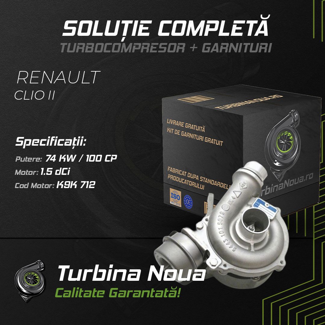Turbina RENAULT CLIO II 1.5 dCi 74 KW / 100 CP Noua - Image 2