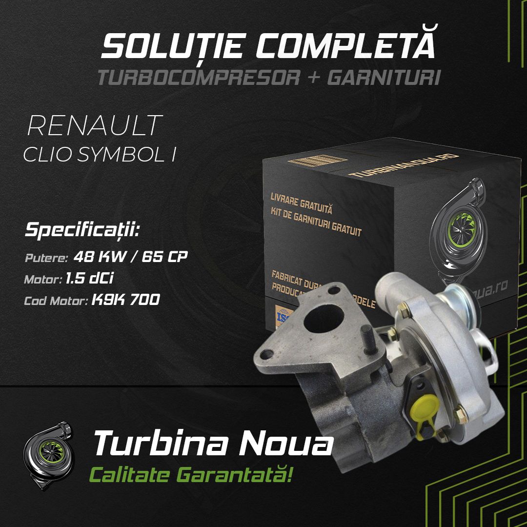 Turbina RENAULT CLIO SYMBOL I 1.5 dCi 48 KW / 65 CP Noua - Image 2