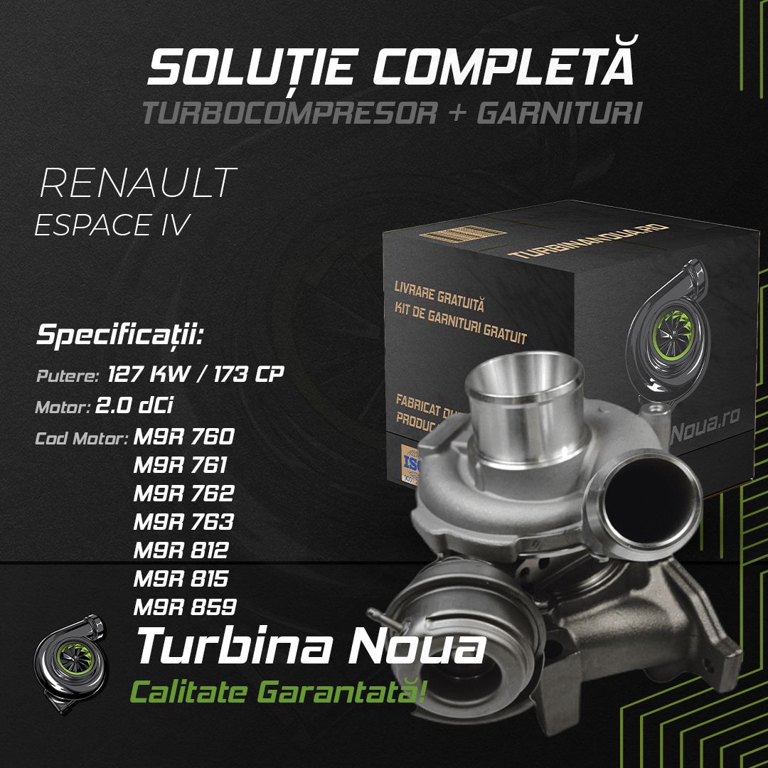 Turbina RENAULT ESPACE IV 2.0 dCi 127 KW / 173 CP Noua - Image 2