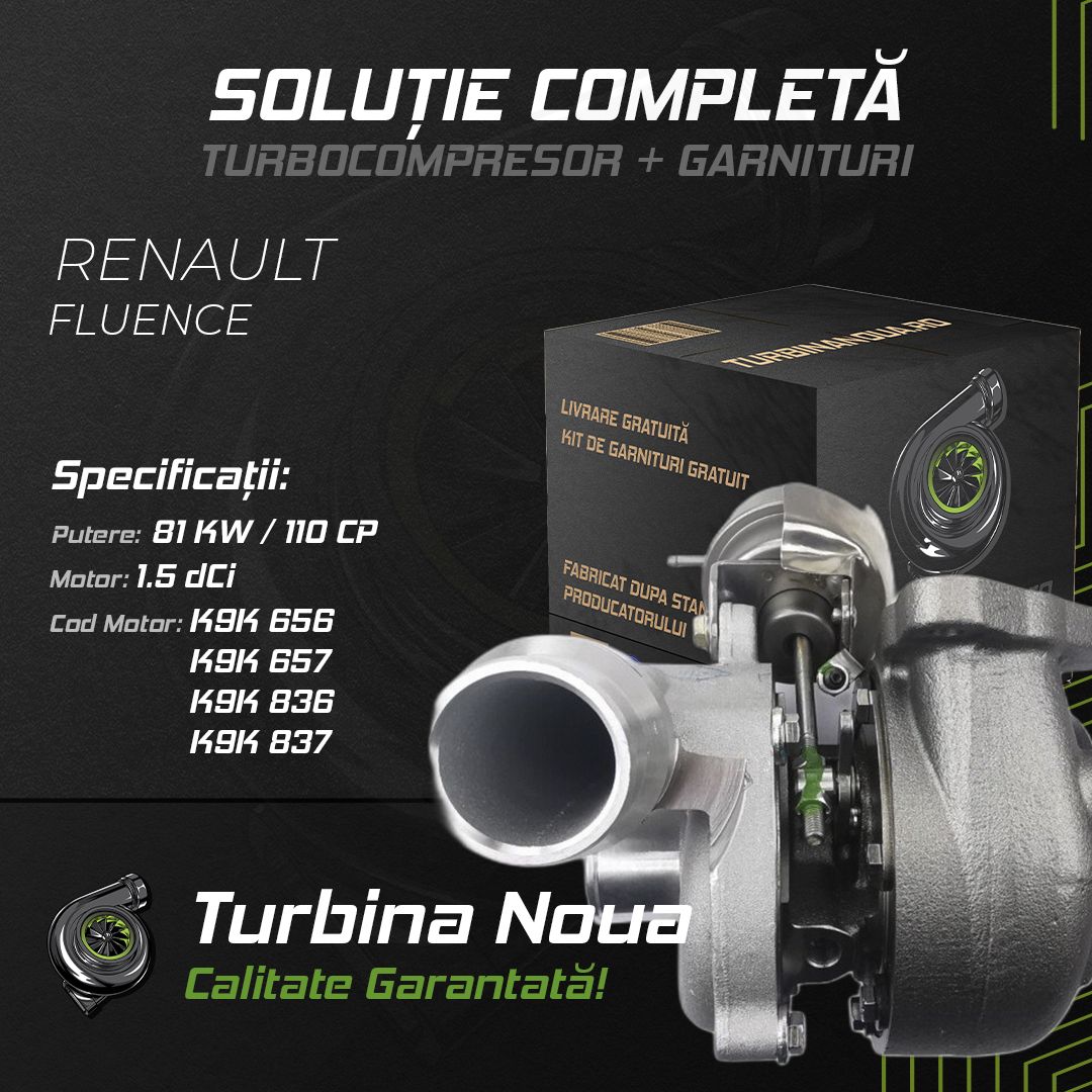 Turbina RENAULT FLUENCE 1.5 dCi 81 KW / 110 CP Noua - Image 2