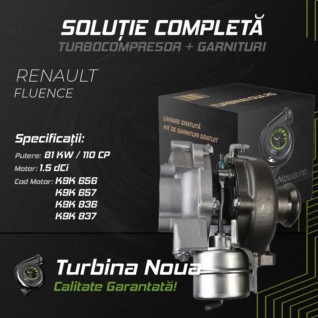 Turbina RENAULT FLUENCE 1.5 dCi 81 KW / 110 CP Noua - Image 2
