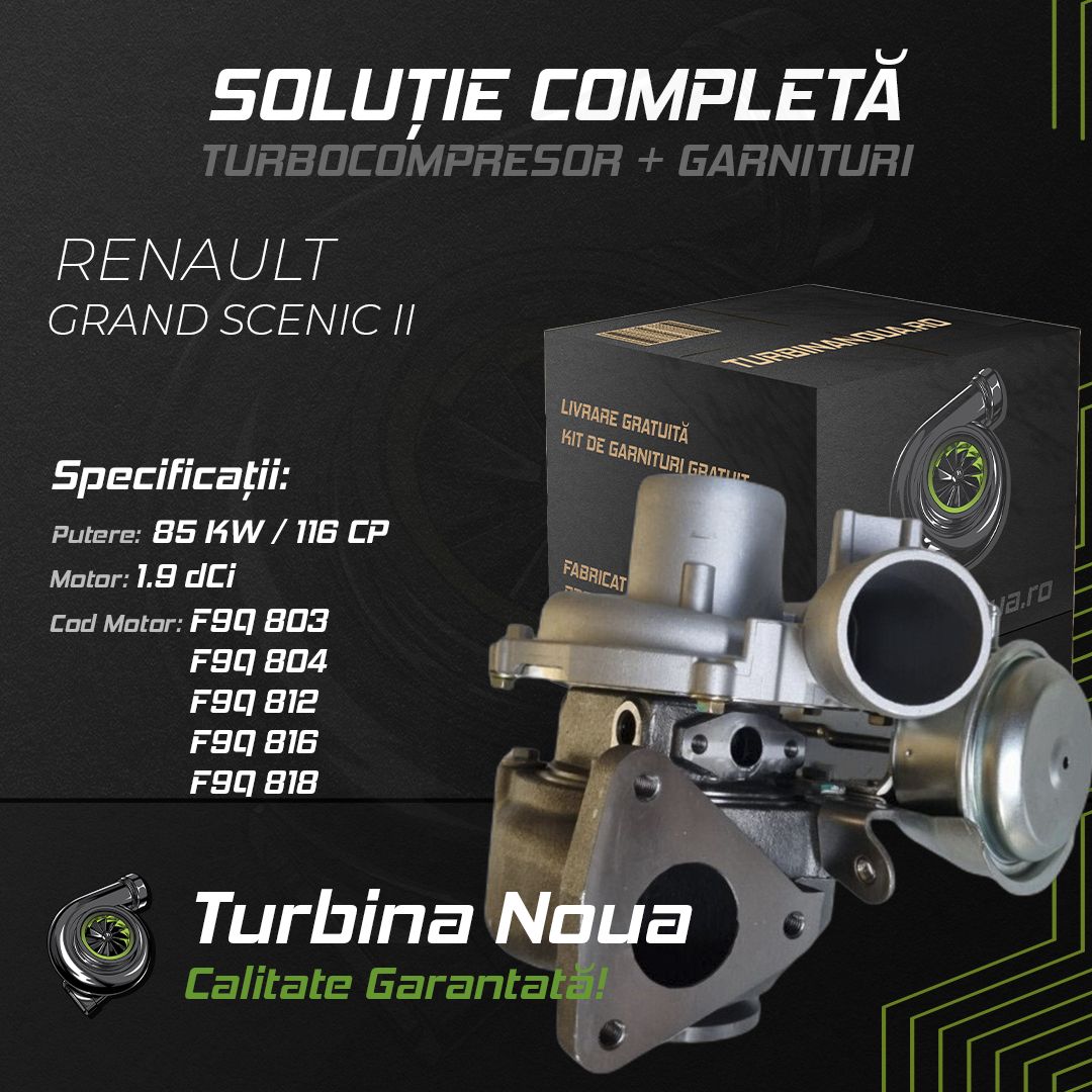 Turbina RENAULT GRAND SCENIC II 1.9 dCi 85 KW / 116 CP Noua - Image 2