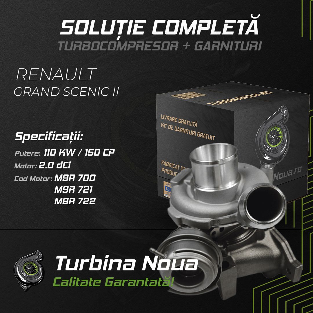 Turbina RENAULT GRAND SCENIC II 2.0 dCi 110 KW / 150 CP Noua - Image 2