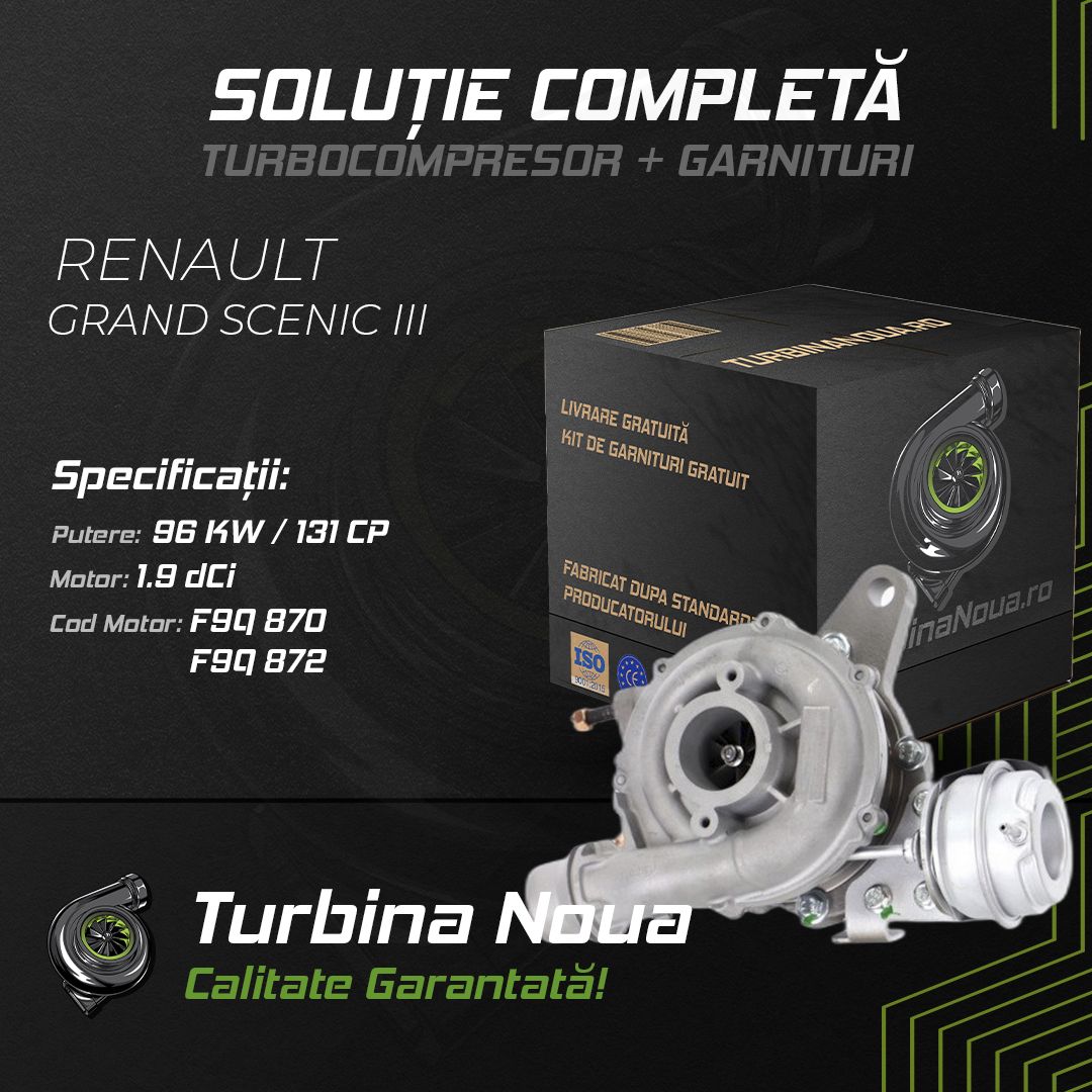 Turbina RENAULT GRAND SCENIC III 1.9 dCi 96 KW / 131 CP Noua - Image 2