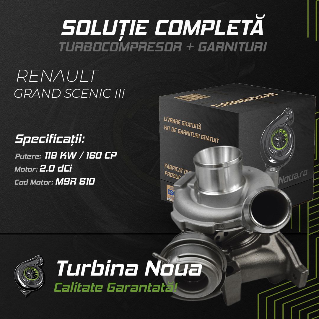 Turbina RENAULT GRAND SCENIC III 2.0 dCi 118 KW / 160 CP Noua - Image 2
