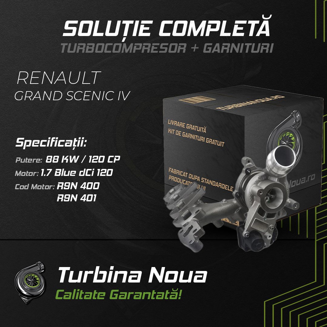 Turbina RENAULT GRAND SCENIC IV 1.7 Blue dCi 120 88 KW / 120 CP Noua - Image 2