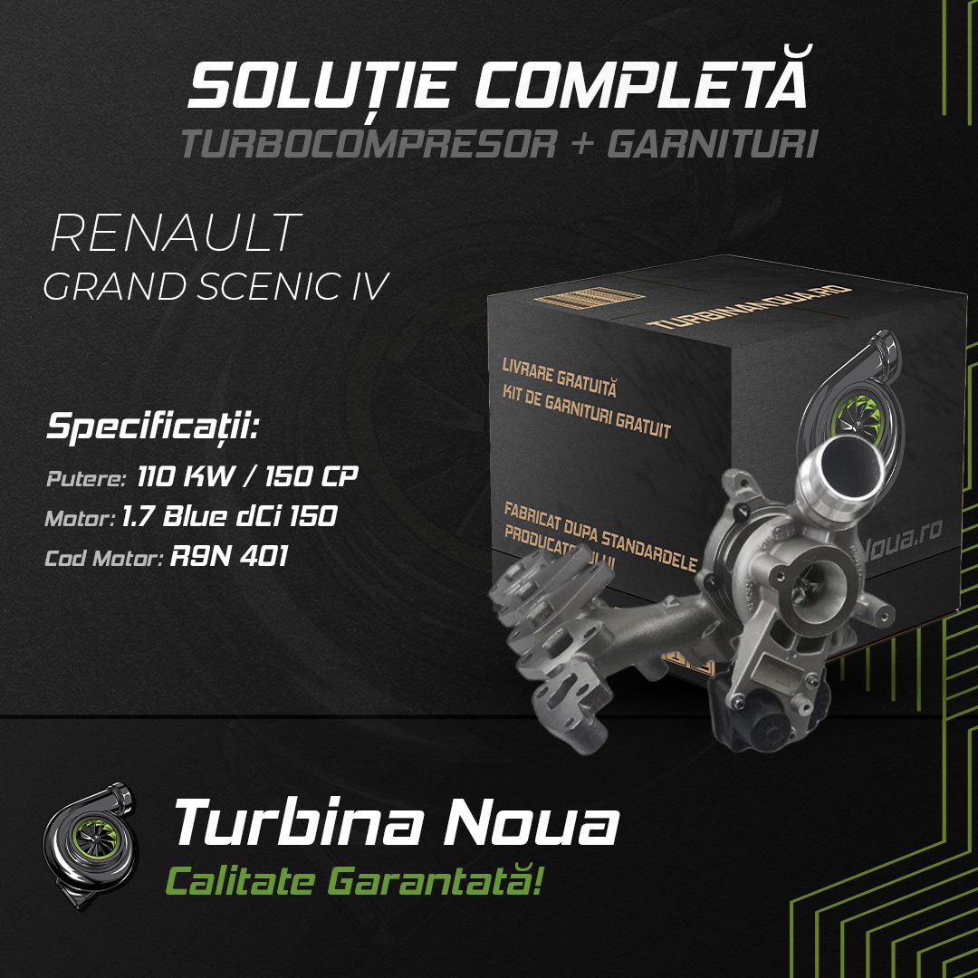 Turbina RENAULT GRAND SCENIC IV 1.7 Blue dCi 150 110 KW / 150 CP Noua - Image 2