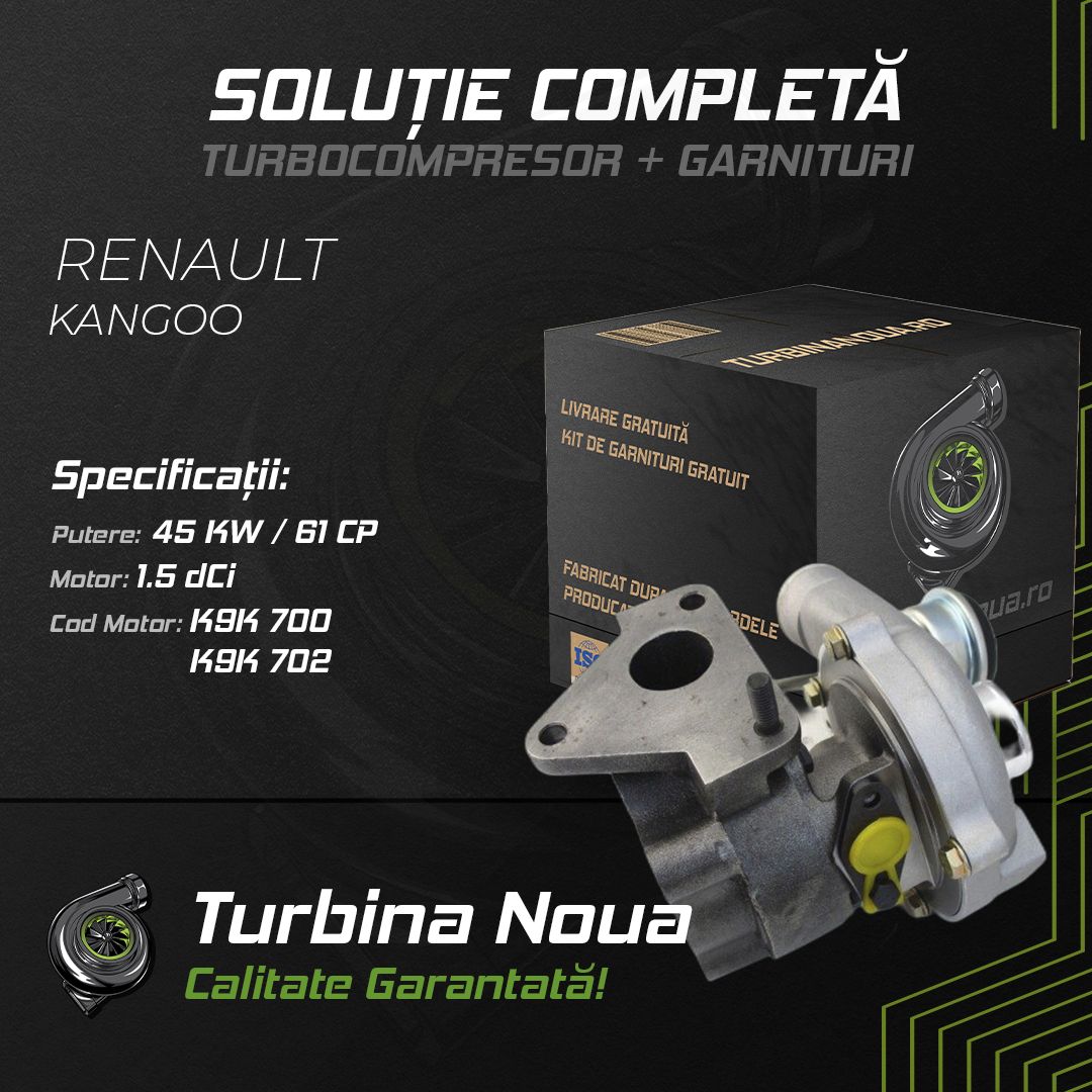 Turbina RENAULT KANGOO 1.5 dCi 45 KW / 61 CP Noua - Image 2