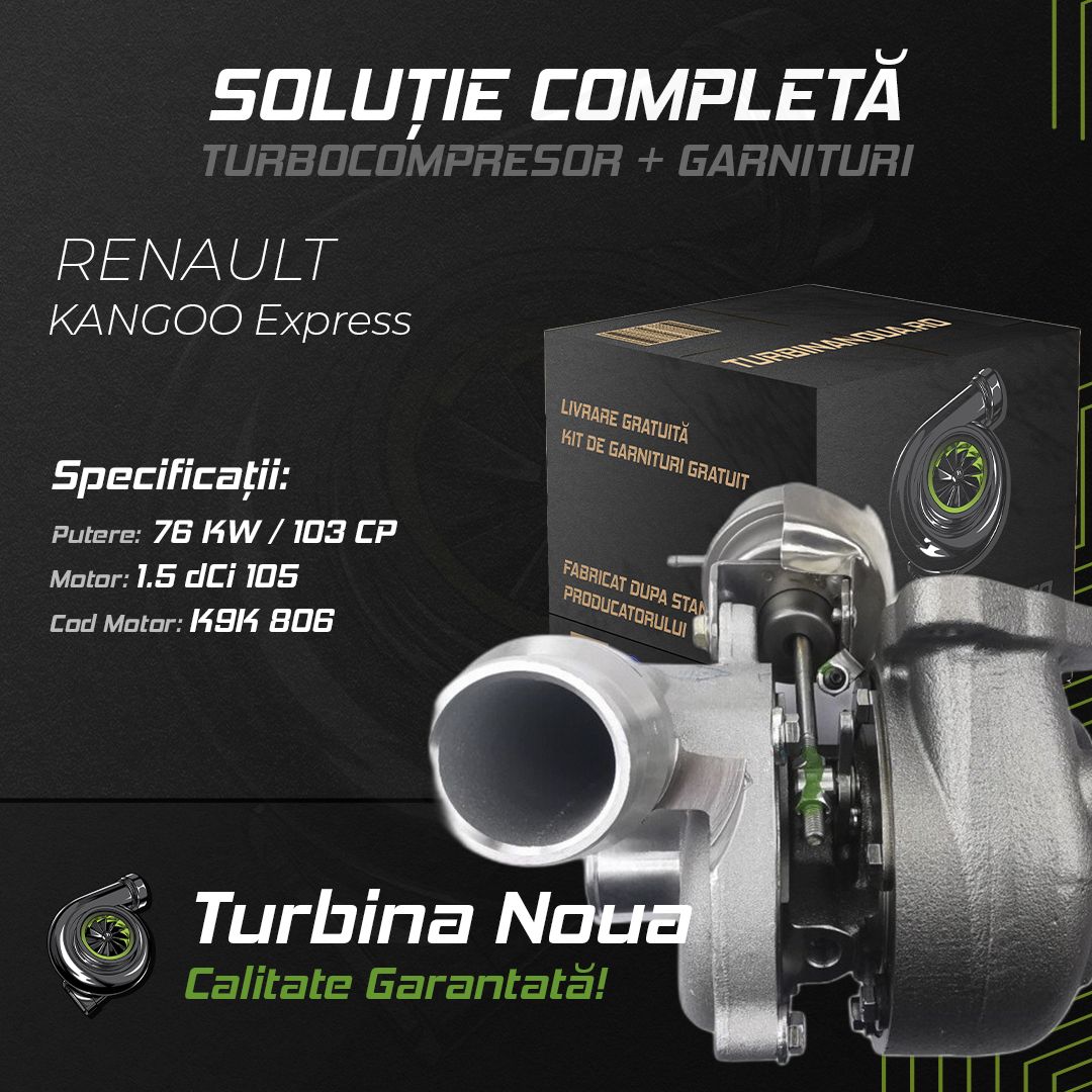 Turbina RENAULT KANGOO Express 1.5 dCi 105 76 KW / 103 CP Noua - Image 2