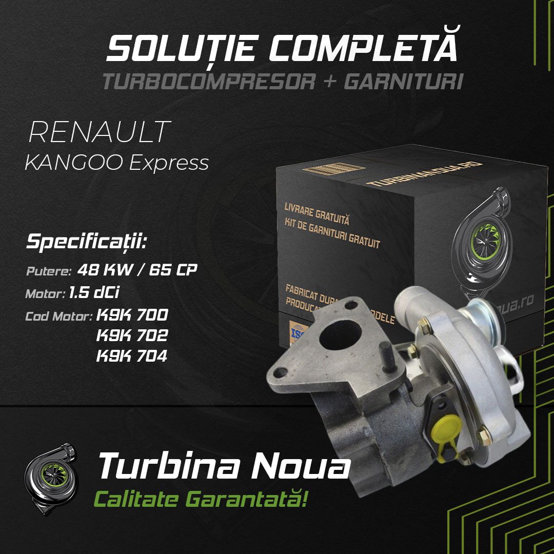 Turbina RENAULT KANGOO Express 1.5 dCi 48 KW / 65 CP Noua - Image 2