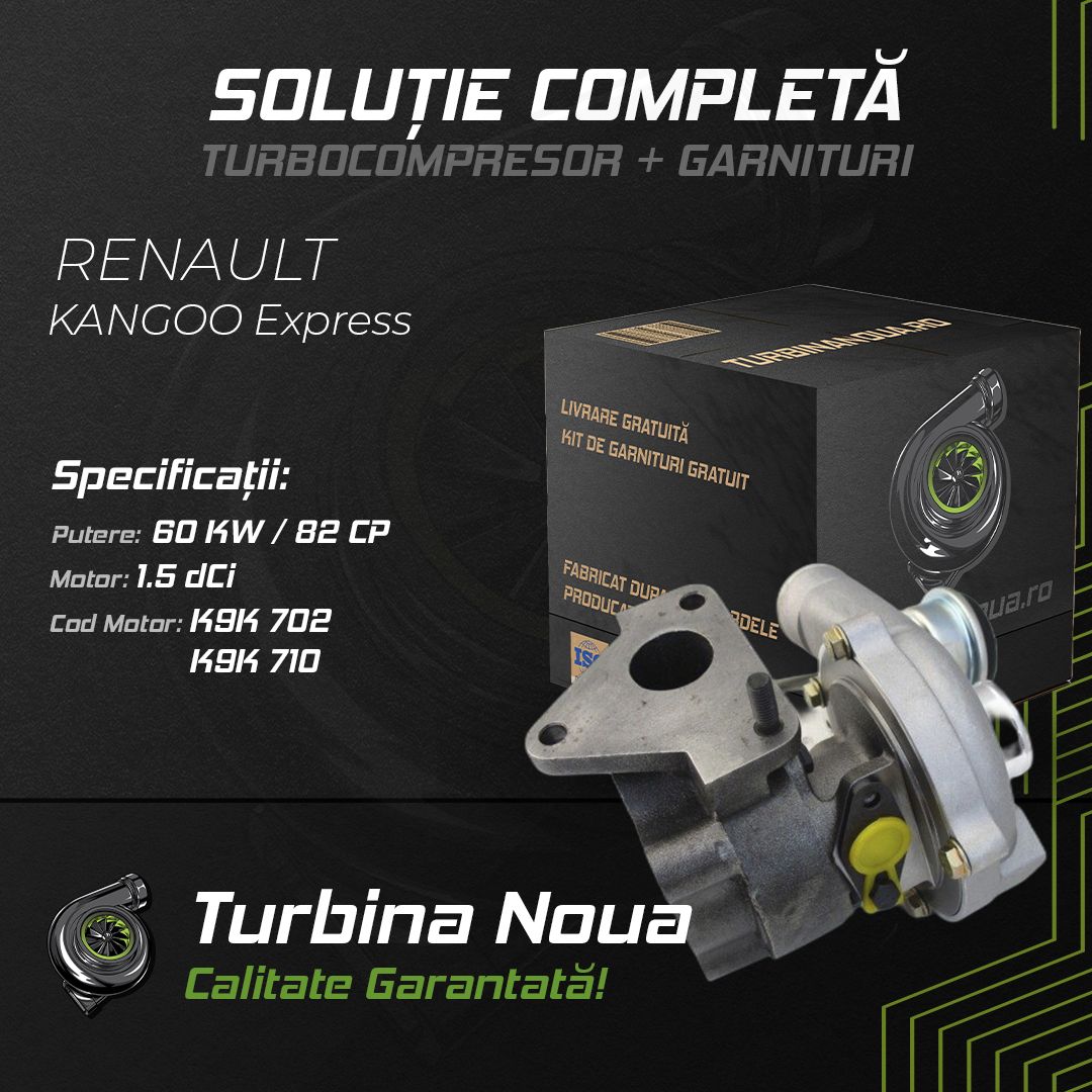 Turbina RENAULT KANGOO Express 1.5 dCi 60 KW / 82 CP Noua - Image 2