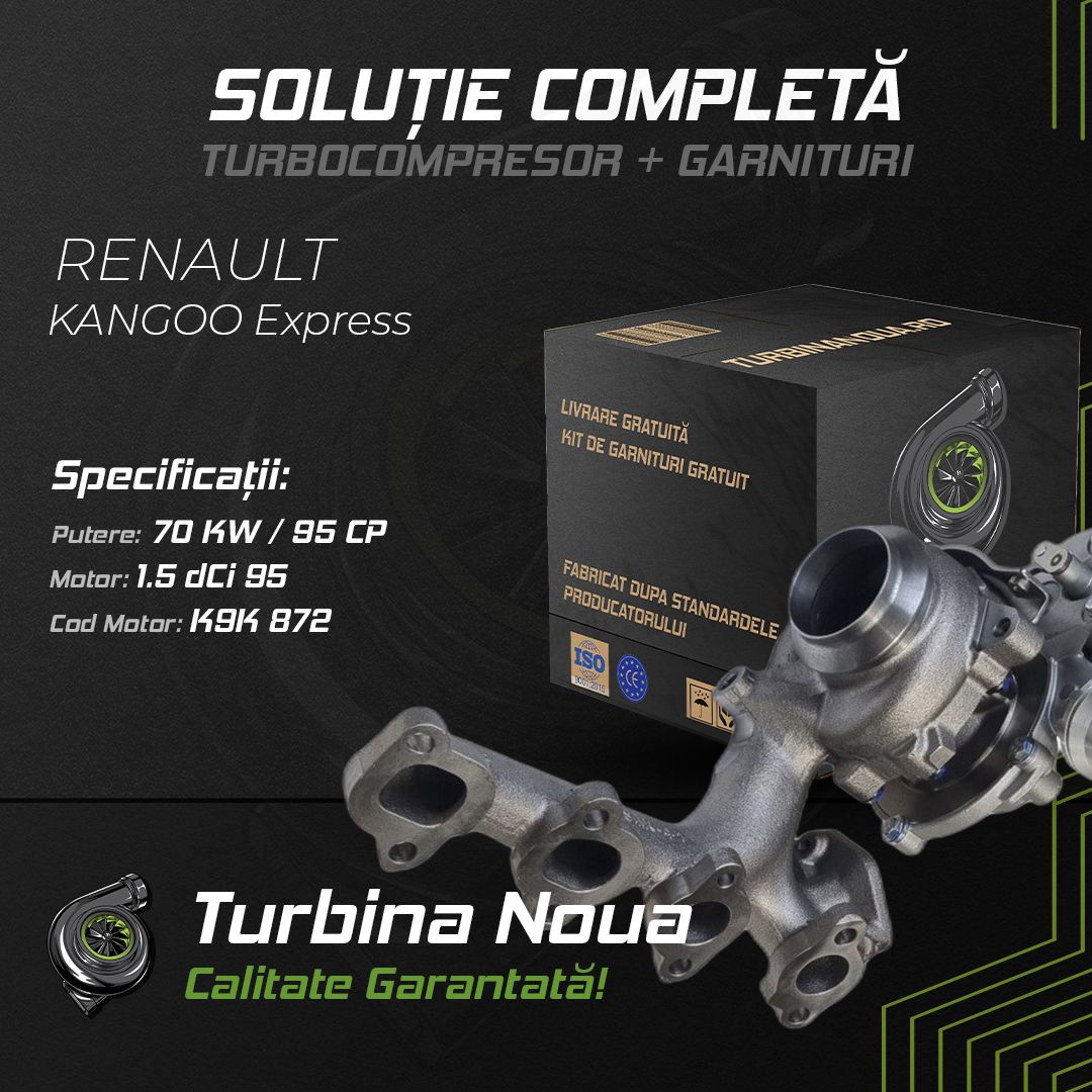 Turbina RENAULT KANGOO Express 1.5 dCi 95 70 KW / 95 CP Noua - Image 2