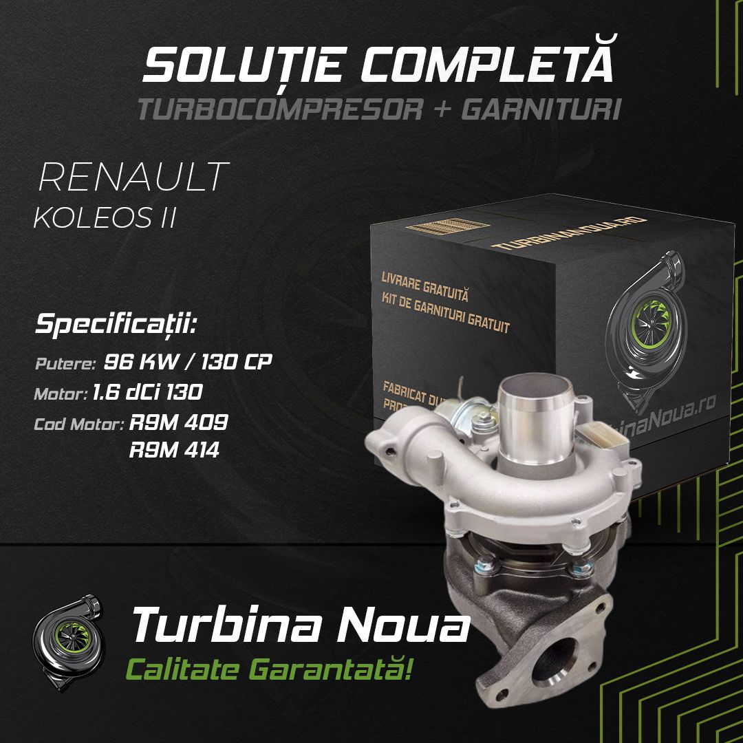 Turbina RENAULT KOLEOS II 1.6 dCi 130 96 KW / 130 CP Noua - Image 2