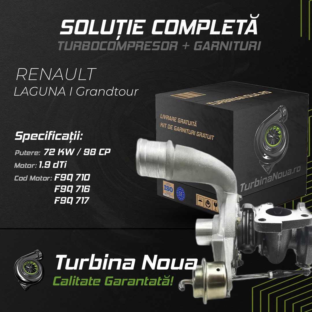 Turbina RENAULT LAGUNA I Grandtour 1.9 dTi 72 KW / 98 CP Noua - Image 2