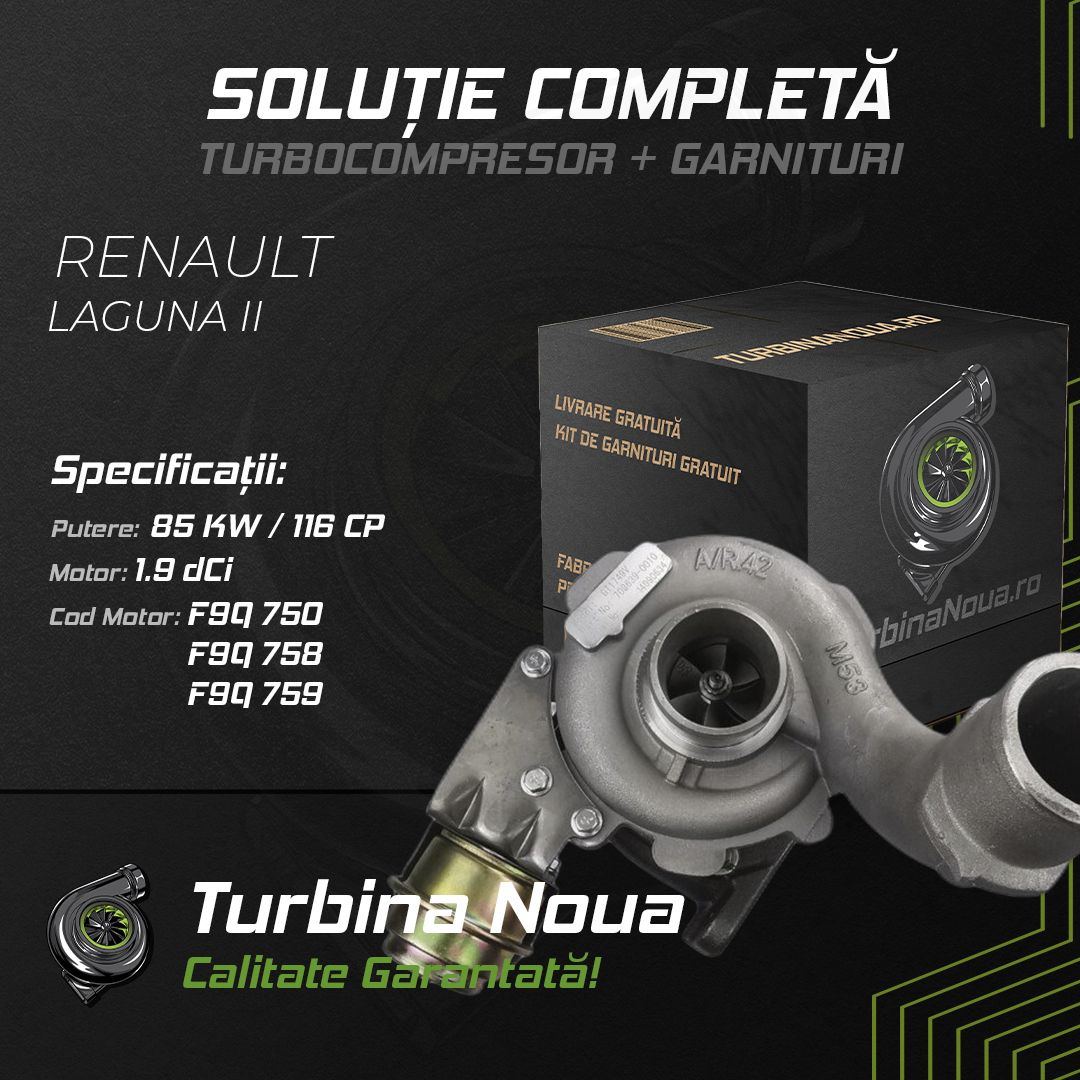 Turbina RENAULT LAGUNA II 1.9 dCi 85 KW / 116 CP Noua - Image 2