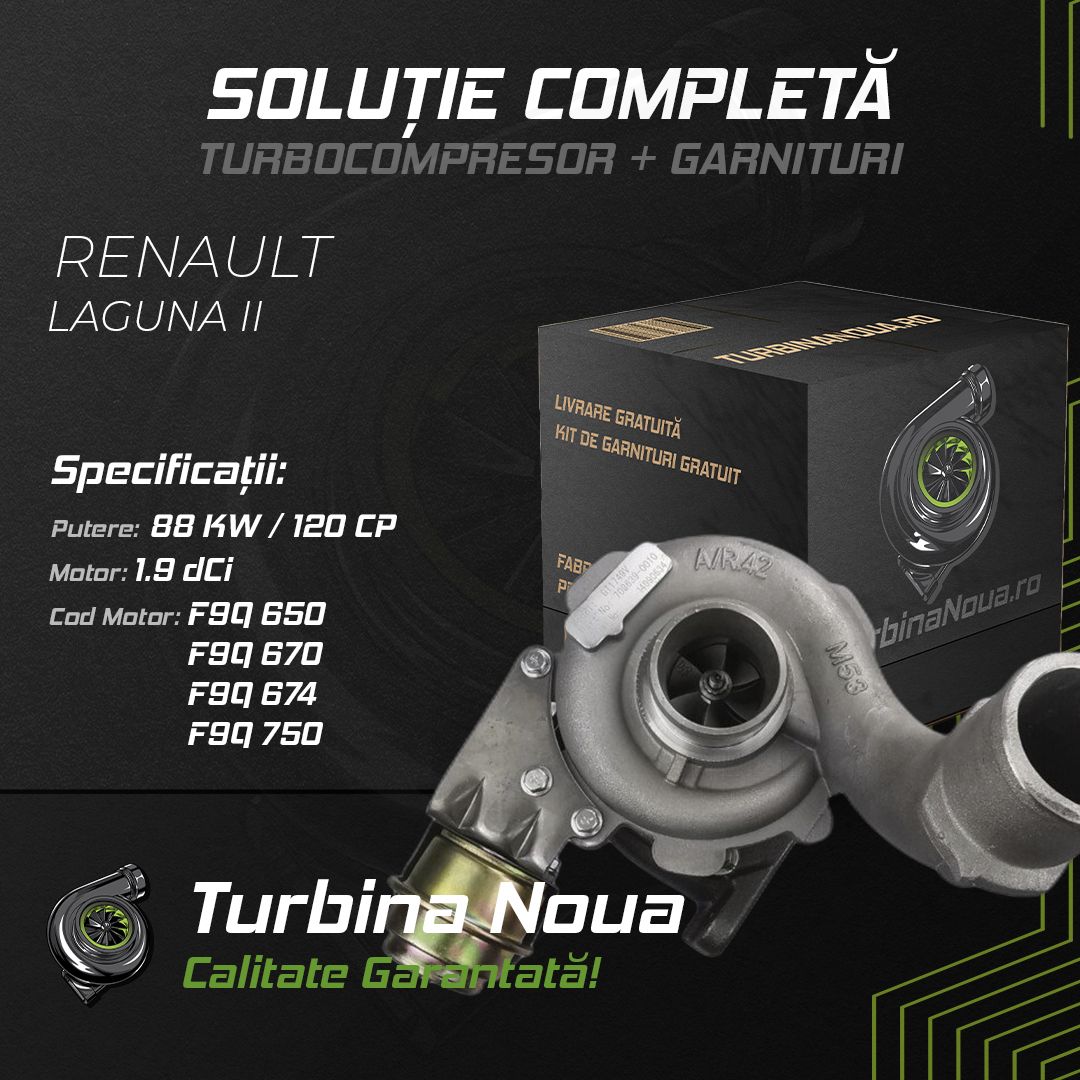 Turbina RENAULT LAGUNA II 1.9 dCi 88 KW / 120 CP Noua - Image 2