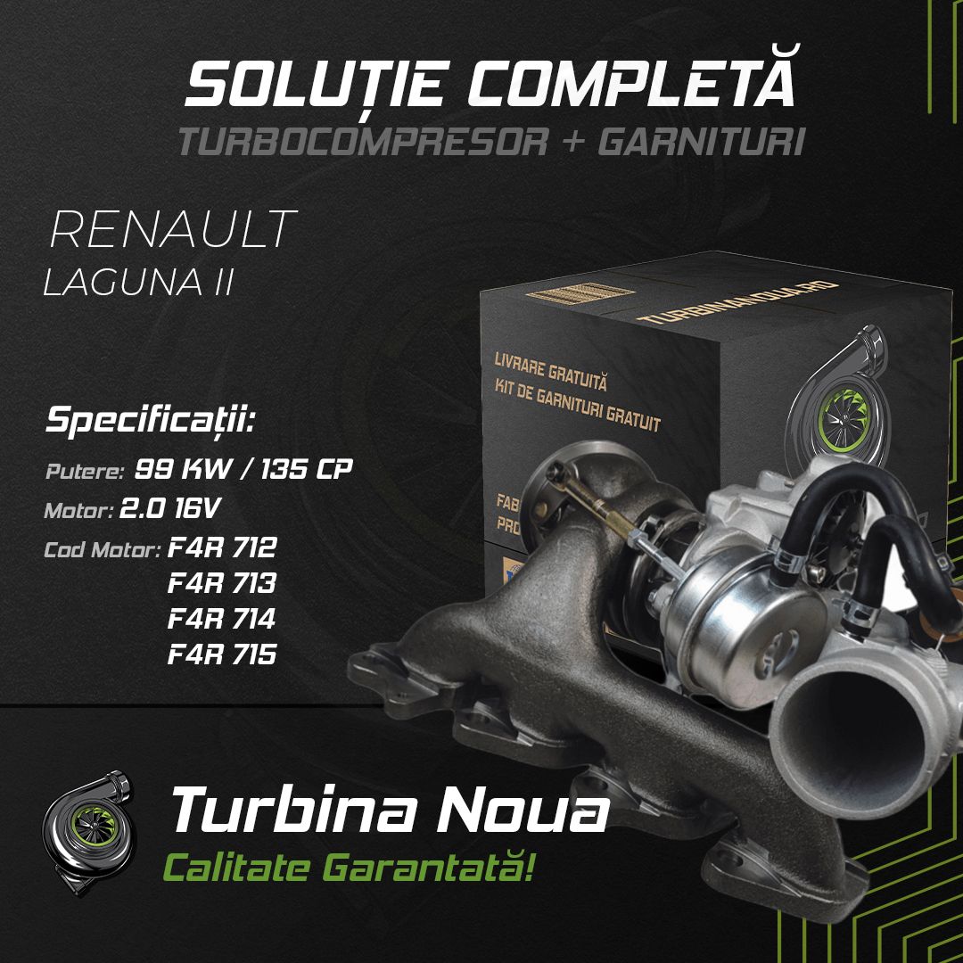 Turbina RENAULT LAGUNA II 2.0 16V 99 KW / 135 CP Noua - Image 2