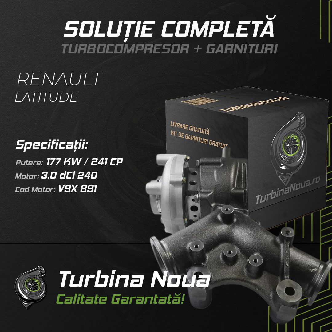 Turbina RENAULT LATITUDE 3.0 dCi 240 177 KW / 241 CP Noua - Image 2