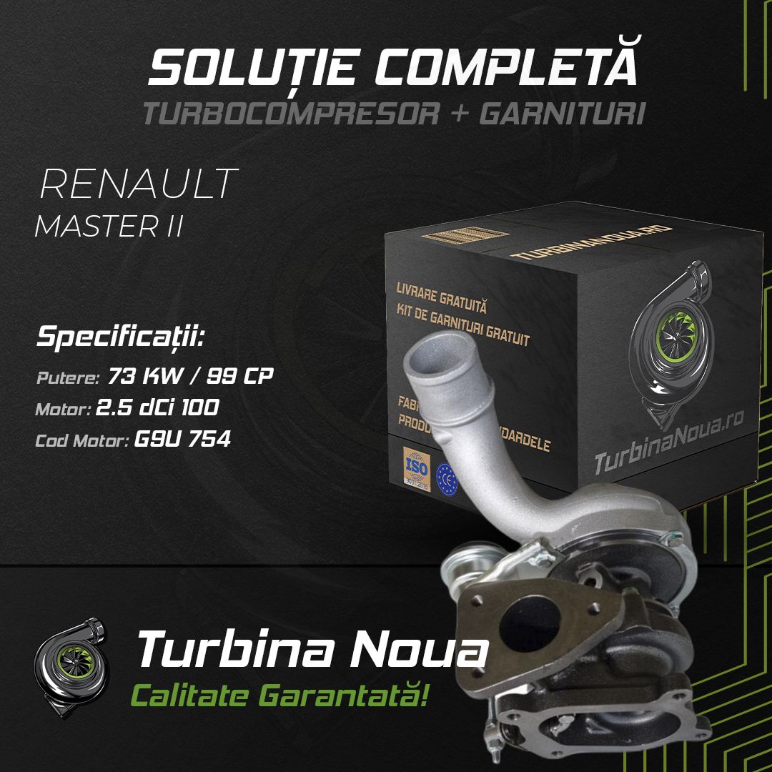 Turbina RENAULT MASTER II 2.5 dCi 100 73 KW / 99 CP Noua - Image 2