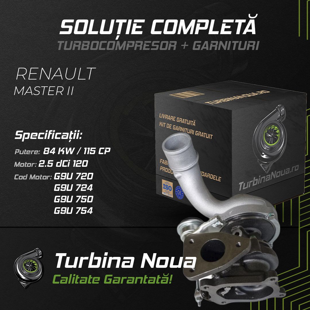 Turbina RENAULT MASTER II 2.5 dCi 120 84 KW / 115 CP Noua - Image 2