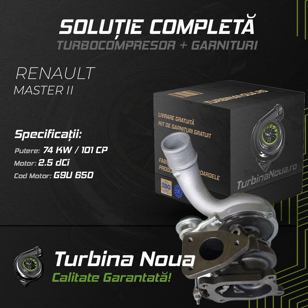 Turbina RENAULT MASTER II 2.5 dCi 74 KW / 101 CP Noua - Image 2